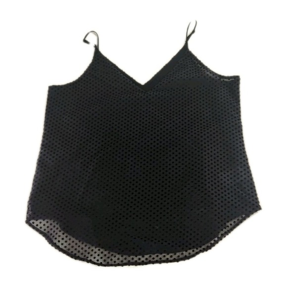 Express black sleeveless Polka Dot V-Neck Camisole Tank top Size XS - Picture 1 of 6